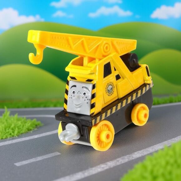 2013 Mattel Thomas & Friends Push Along Kevin Yellow Diecast Crane B23 - Picture 1 of 6